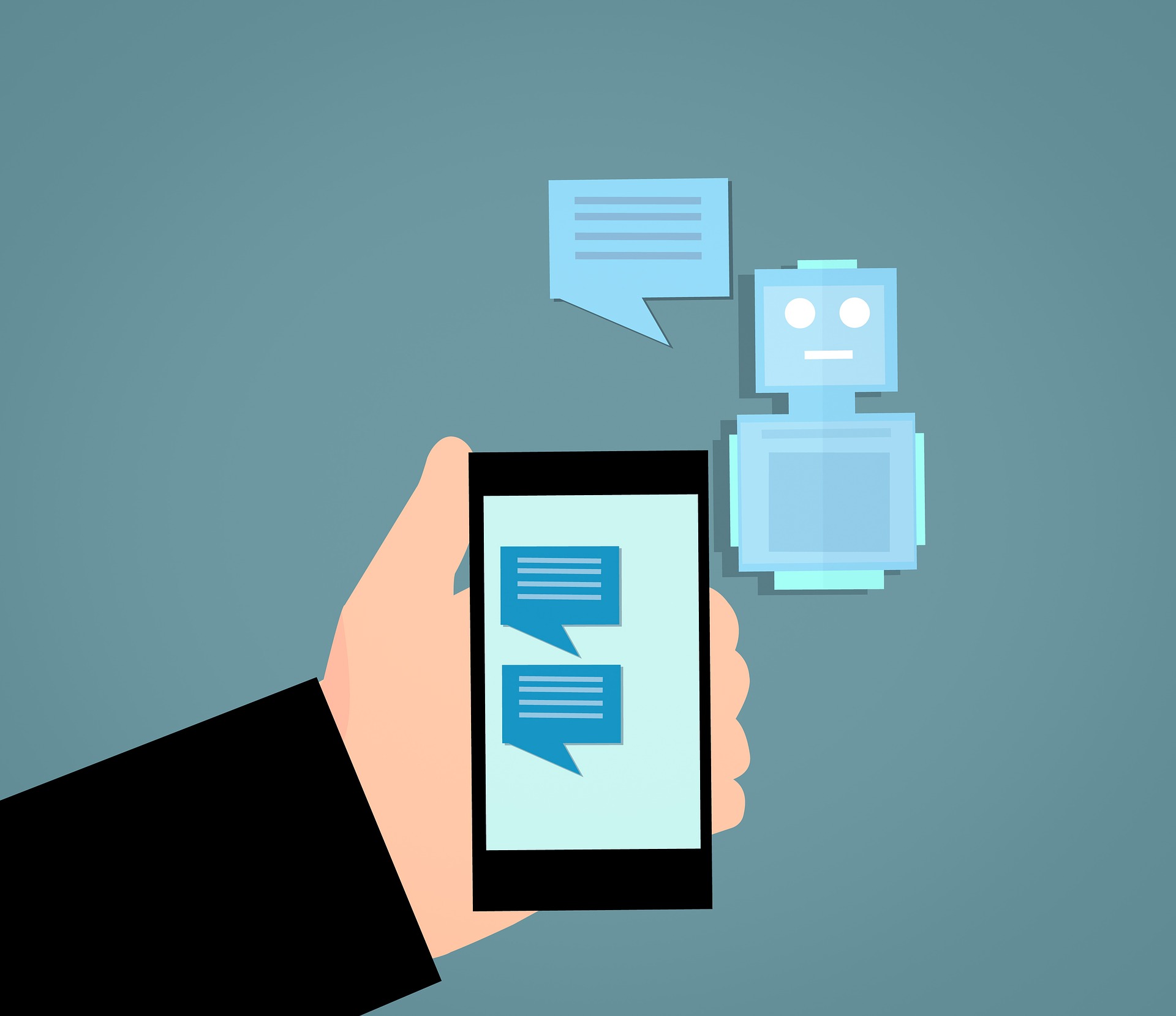 Customers chatting with an automated assistant
